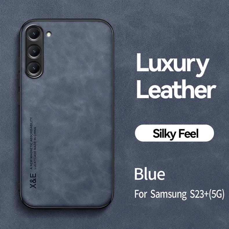 Magnetic Leather Case For Samsung Galaxy S23 S26 S24 S25 Edge S25 FE Plus Ultra S24FE S23FE 5G Shockproof Silicone Case Cover