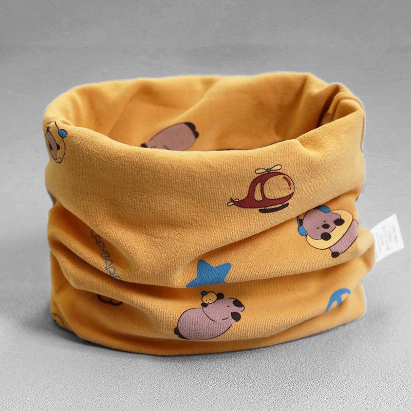 Class A Pure Cotton Baby Snood: Kids' Autumn/Winter Neck Warmer, Windproof Pullover Scarf for Boys & Girls.