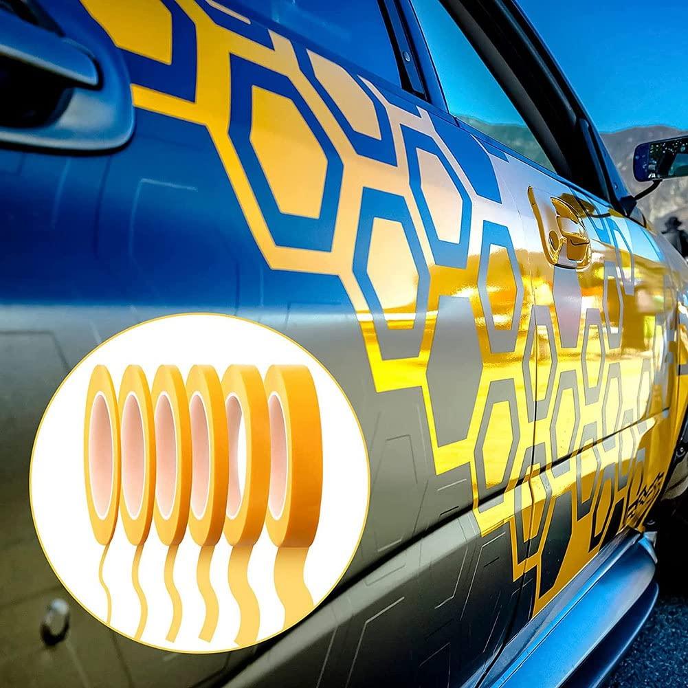 Ntcpefy 6 Rollen Feine Linienband 1/16, 7/10, 1/8, 1/4, 1/2, 3/4" x 55