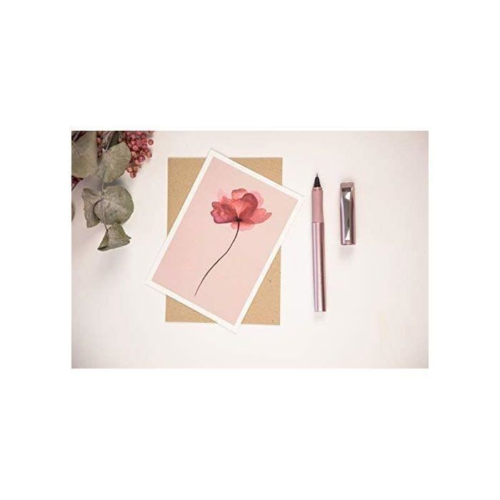 Stylo roller schneider ceod shiny - pour droitiers et gauchers - épaisseur de pointe m cartouche d'encre bleu roi incluse rose poudr