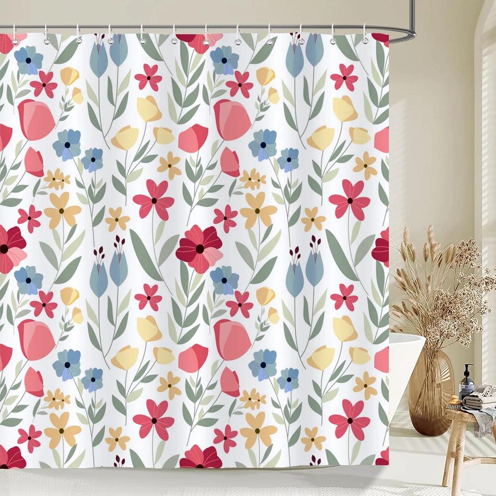 Dandelion Natural Flowers Shower Curtains Waterproof Bathroom Curtain Bath Curtain High Quality With Hooks Shower Curtain