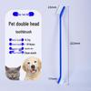 Double-Head Pet Toothbrush for Dogs and Cats - Long Handle for Oral Cleaning