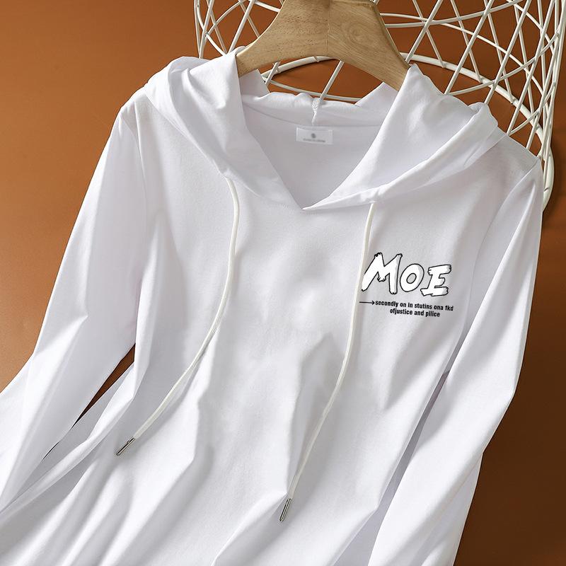 

Women s Loose Fit Pure Cotton Hooded Long Sleeve Sweatshirt, Korean Style, 2024 Spring/Autumn 4XL [145-165 Jin]