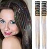 12 Stück Clip-in Metallic Extensions Tiefes Lila Glitzer Leicht 20 Zoll Lang Perücke Einfach Anzubringen Haarverlängerungen