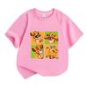 Kids Boys Girls 100% Cotton Short Sleeve O-Neck T-shirt, Cute Cartoon Little Lion Print Casual Tops, Soft Breathable Summer Tees for Children Daily We