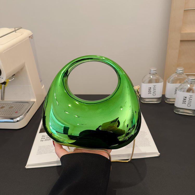 Wysokiej klasy kolorowa torebka wieczorowa w kształcie półksiężyca - Modna europejska i amerykańska moda 2025, damska torba na ramię crossbody