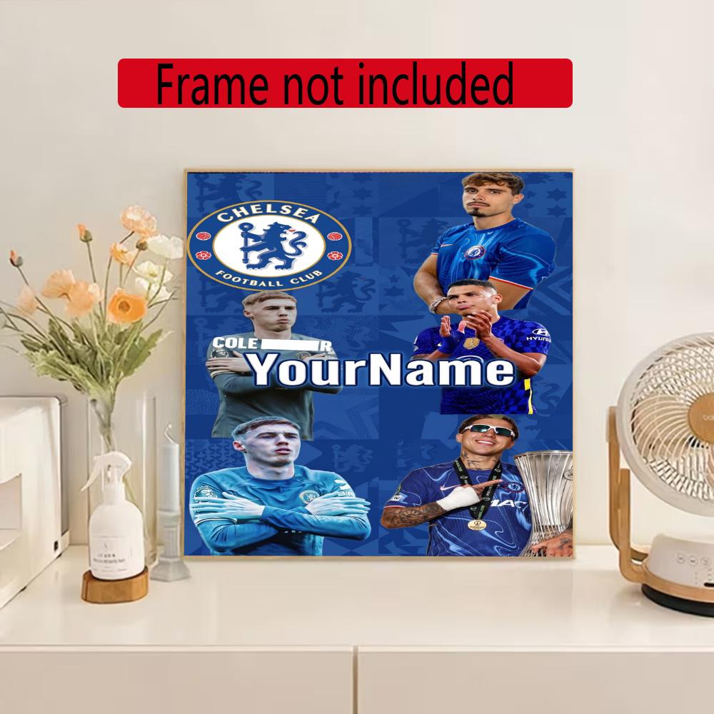 Chelsea Fc Personalized Name Diamond Paintings Mosaic Wall Round Diamond Art Painting Kits Embroidery Crystal Accessories Frameless