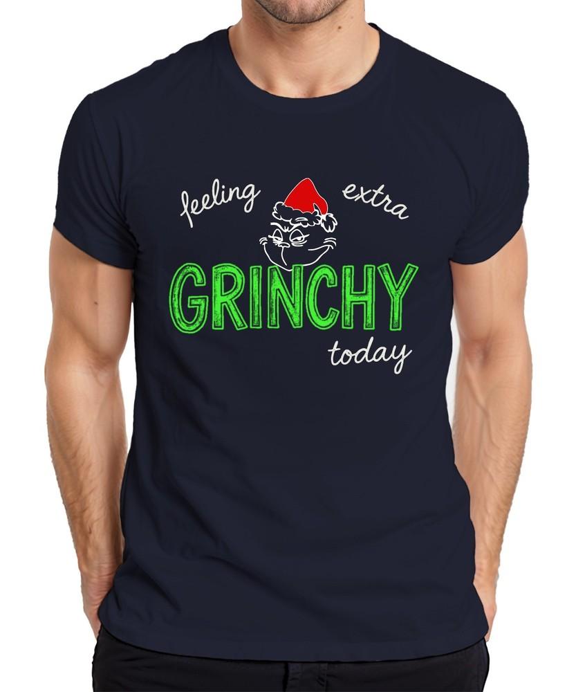 Feeling Extra Grinchy Today Christmas Grinch Funny Sarcastic Unisexs T Shirt S