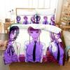 Anime Chainsaw Man Makima Bedding Set Duvet Cover Sheet Printed Bed Set Pillowcase Bed Full Queen King Size Comforter Bedroom