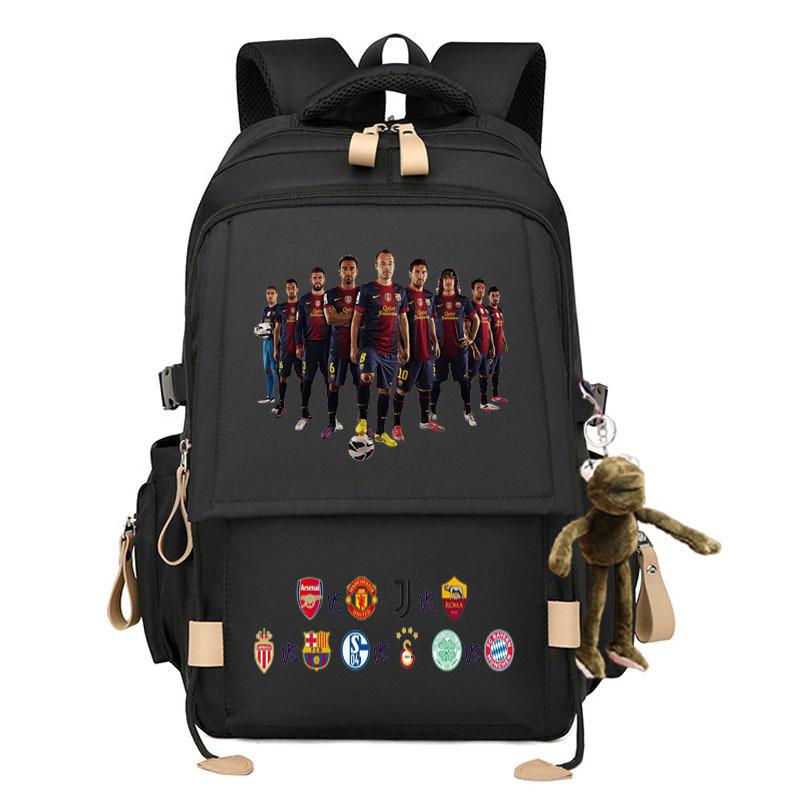 Uefa Champions League Football World Cup Backpack Real Madrid Kakabasa Messi Chelsea Manchester United Students