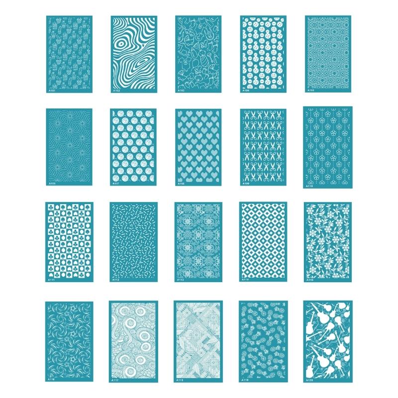 Clay Templates Flower Style No-Adhesive Silk Screen Printing Templates Reused Templates Transfer for Earring Making