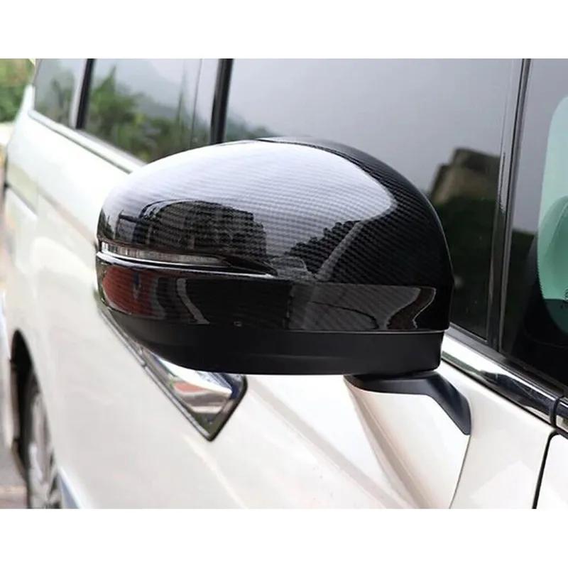 For Honda Odyssey 2015- Car Rearview Side Mirror Cover Wing Cap Door Exterior Housing Shell Adhesive Trim ABS Carbon