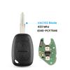 KEYYOU For Renault Traffic Master Vivaro Movano Kangoo Remote Key Fob 2 Buttons 433MHz ID46 Chip Transmister NE73 VAC102 Blade