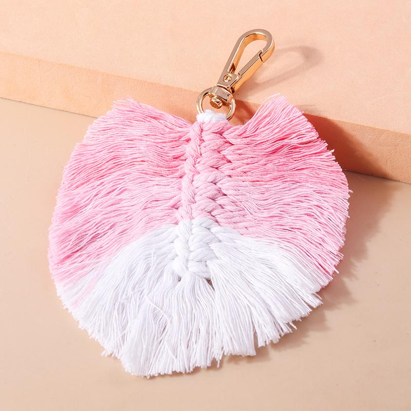 Pretty Tassels Feather Keychain Women Girl Key Ring Pendants for Handbag Decor DIY Handmade Jewelry Gifts