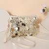 Crossbody bag, new sequined small square bag, fashionable and simple casual hand-held personalized commuter bag