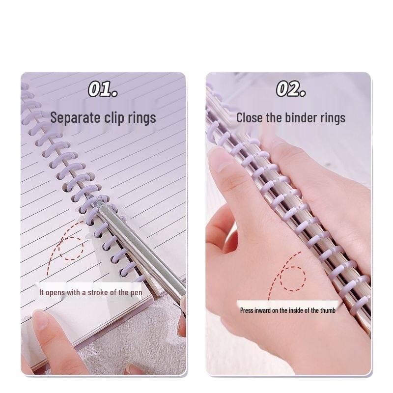High-Value Detachable Hardcover Loose-Leaf Notebook with Creative Coil and Buckle Ring