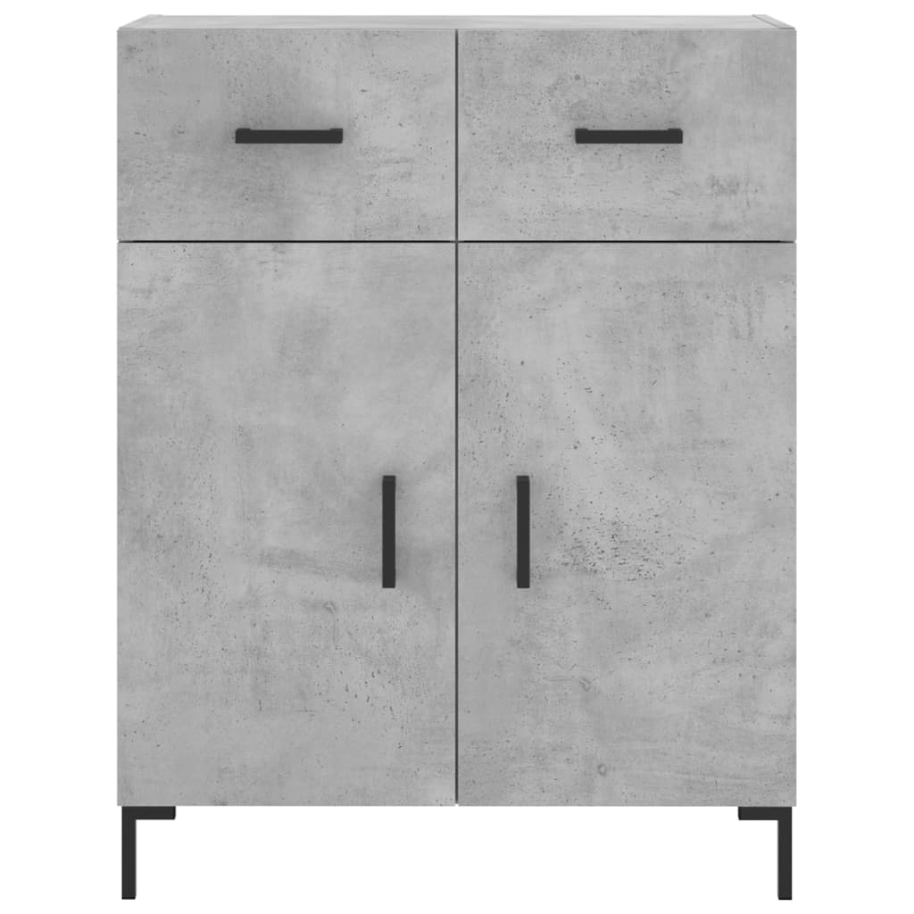 vidaXL Sideboard Concrete Grey 69.5x34x90 Cm Wood-based Panel