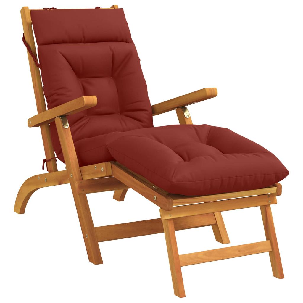 Sun Lounger Cushion VIANEN 100percent  Polyester Red 200 x 60 x 8 cm