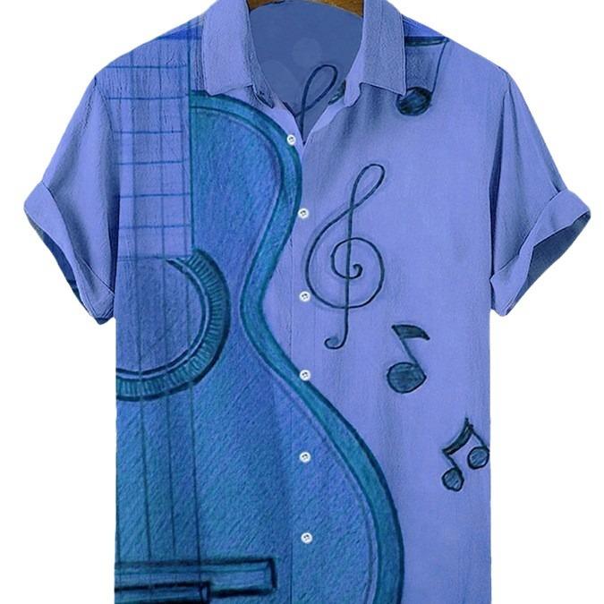 Летняя новая мужская повседневная модная рубашка большого размера с короткими рукавами — фото 6