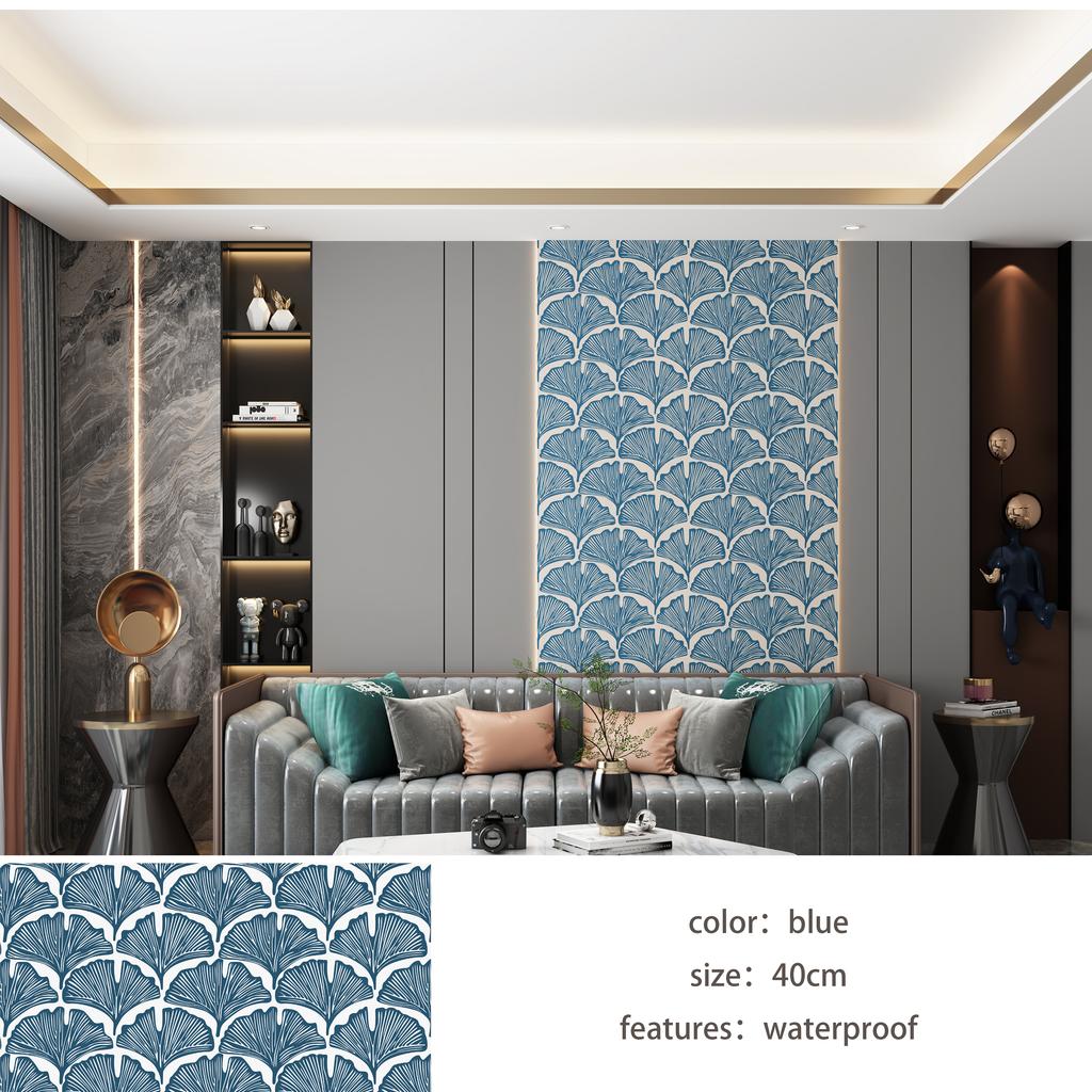 40cm modern style self-adhesive wallpaper tv living room wallpaper Decorative waterproof moisture-proof stripes home