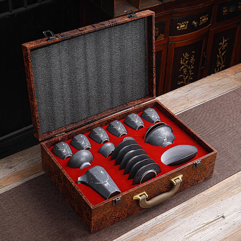 999Pure Silver Tea Set Ceramic Kung Fu Tea Set Tasting Cup Handmade Silver-Plated Tea Bowl Live Streaming Gift