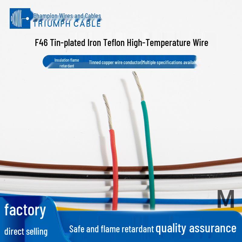 0.2mm² FF46-1 High-Temp Fluoroplastic Insulated Tinned Wire - Wear & Corrosion Resistant