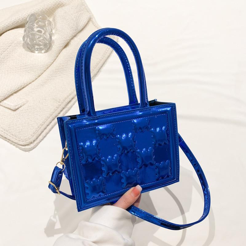 

Chic Retro Small Square Bag Elegant Single Shoulder Bag For Everyday Casual Looks синій