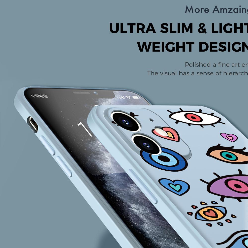 For OPPO A60 A18 A38 A52 A53 A96 A76 A36 A78 A98 Realme C30 C31 C33 C35 C55 C65 C67 Creative Eyes Design Soft Full Lens Protect Phone Case