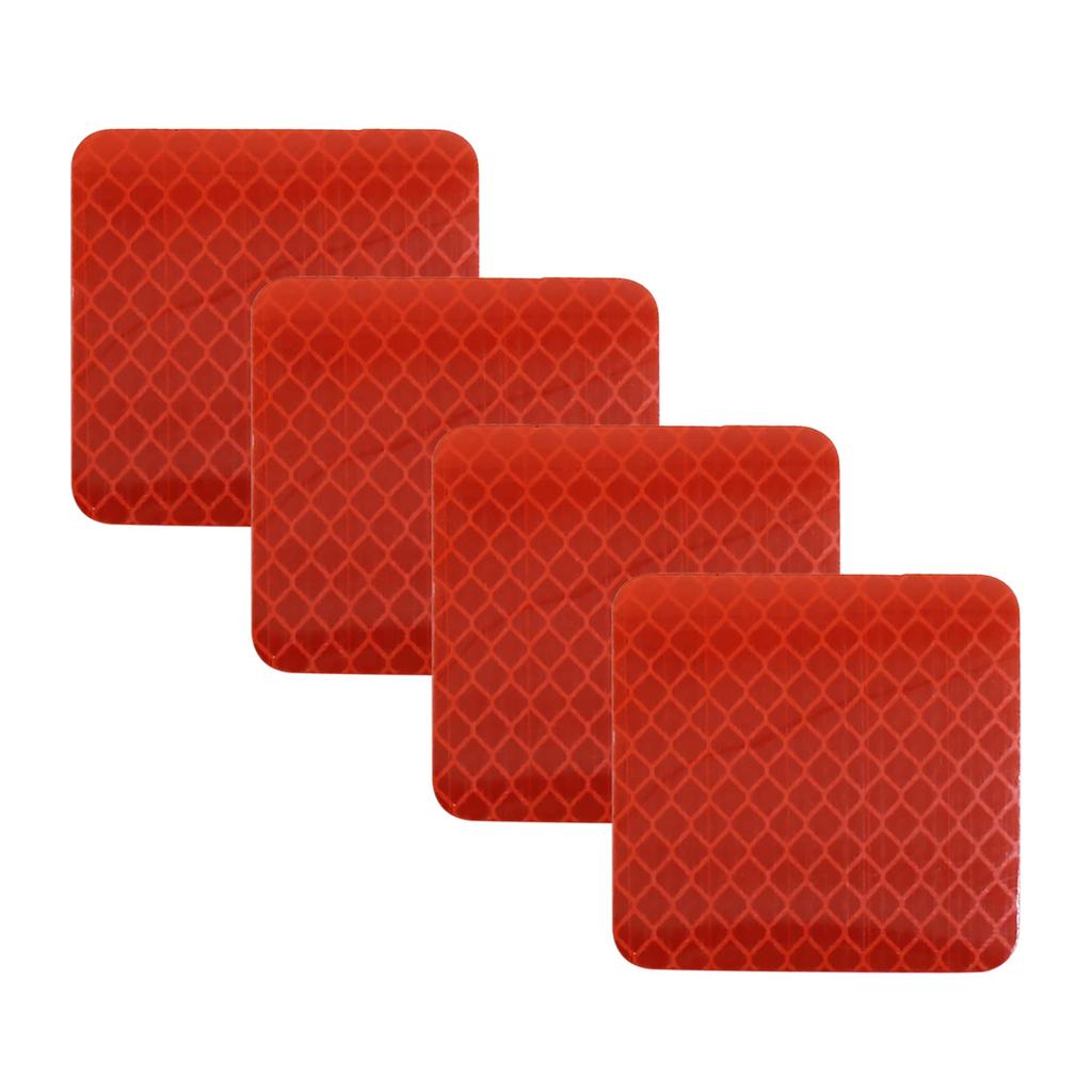 uxcell Car Sticker Safety Warning Tape Reflector Decal 5x5cm Red