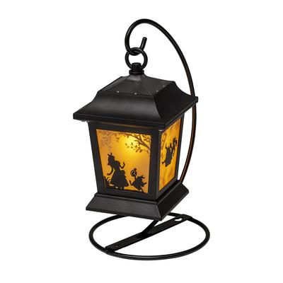 Takasho Solar Light Outdoor Alice Silhouette Lantern Black Garden Light Outdoor Indirect Lighting Waterproof Alice In Wonderland Resin/Glass/Steel TA-