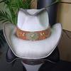 Cowboy Straw Hat Horse Head Accessories  Western Style  Unisex Retro Straw Cowboy Hat Sombrero Hombre