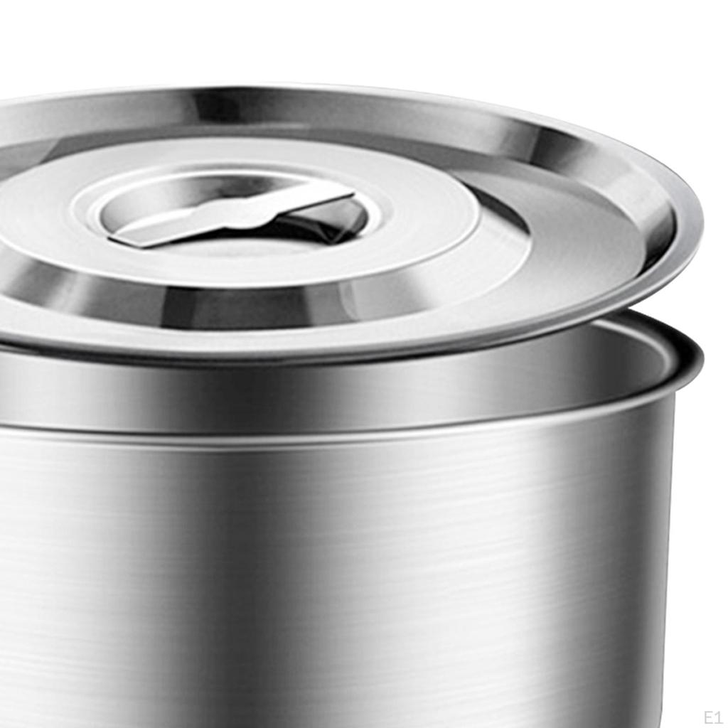 Edelstahl Becken Kochen Schüssel Küche Utensilien Ei Mischen mit Deckel Metall für