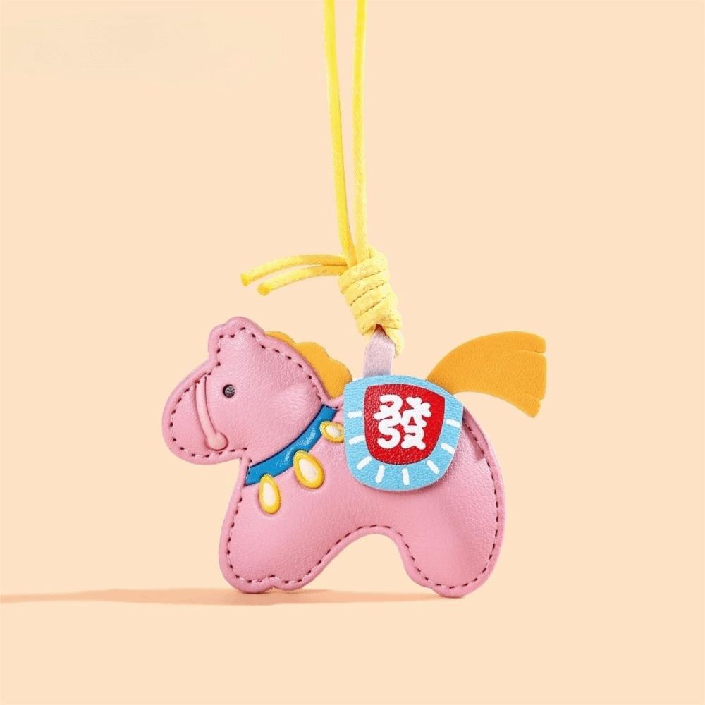 Leather Horse Pendant 2026 Year of Horse Chinese New Year Gift Birthday Gift