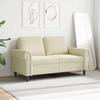 Vidaxl 2-Osobowa Sofa, Kremowy, 120 Cm, Sztuczna Skóra