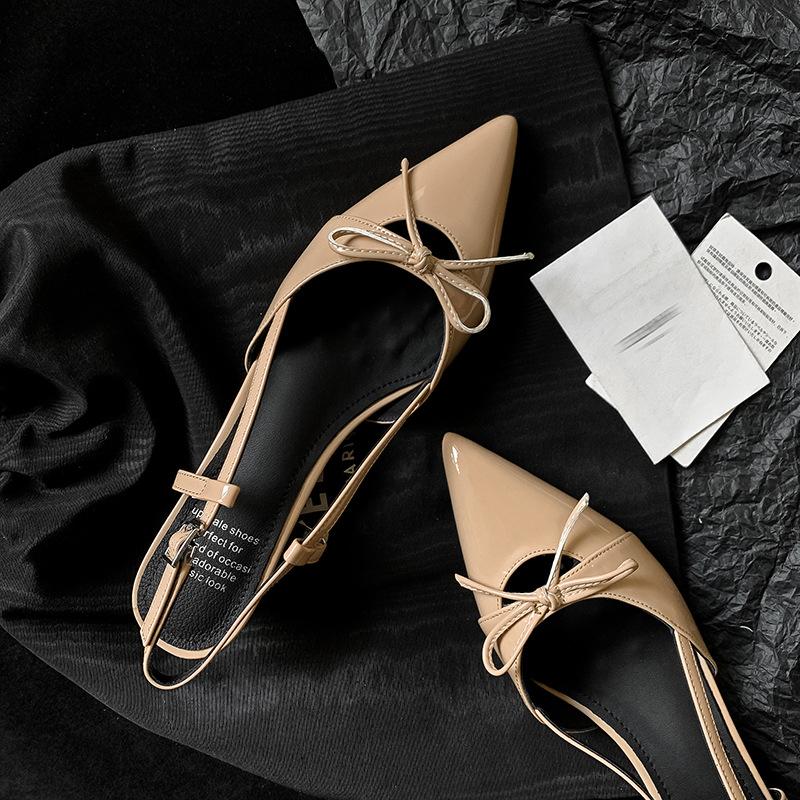 

Французские красные туфли на высоком каблуке, сумка, сандалии с головой, сказочные туфли, весна-лето 2025, темперамент светской львицы, острый носок, после работы пустые 42 абрикосовый