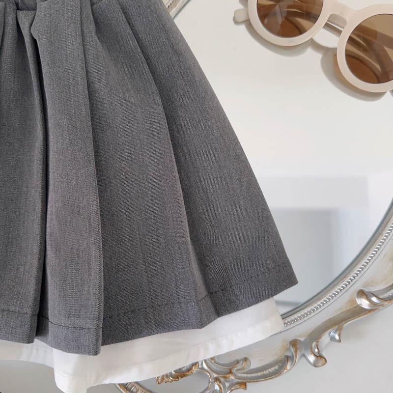 Girls' Autumn Sweater Vest, Shirt & Pleated Skirt Set (AQA063-AQA065)