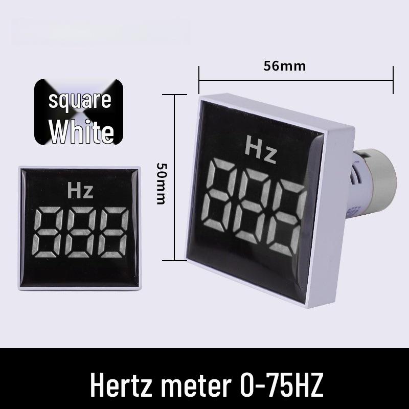 22mm Dual Display LED Voltage Current Frequency Meter - Round/Square