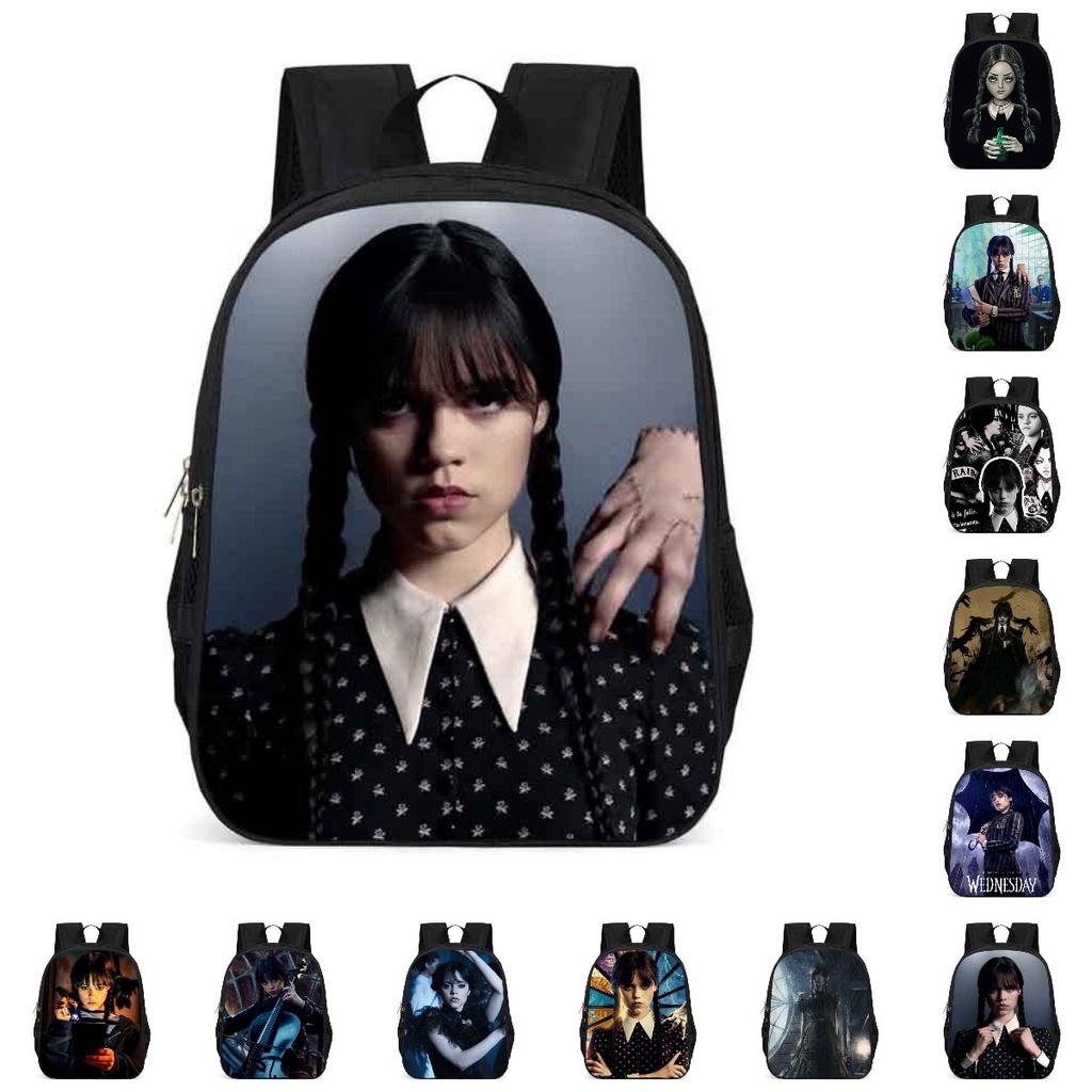 Wednesday The Adams Family Backpack Large Capacity Schoolbag Travel Bag For Kids