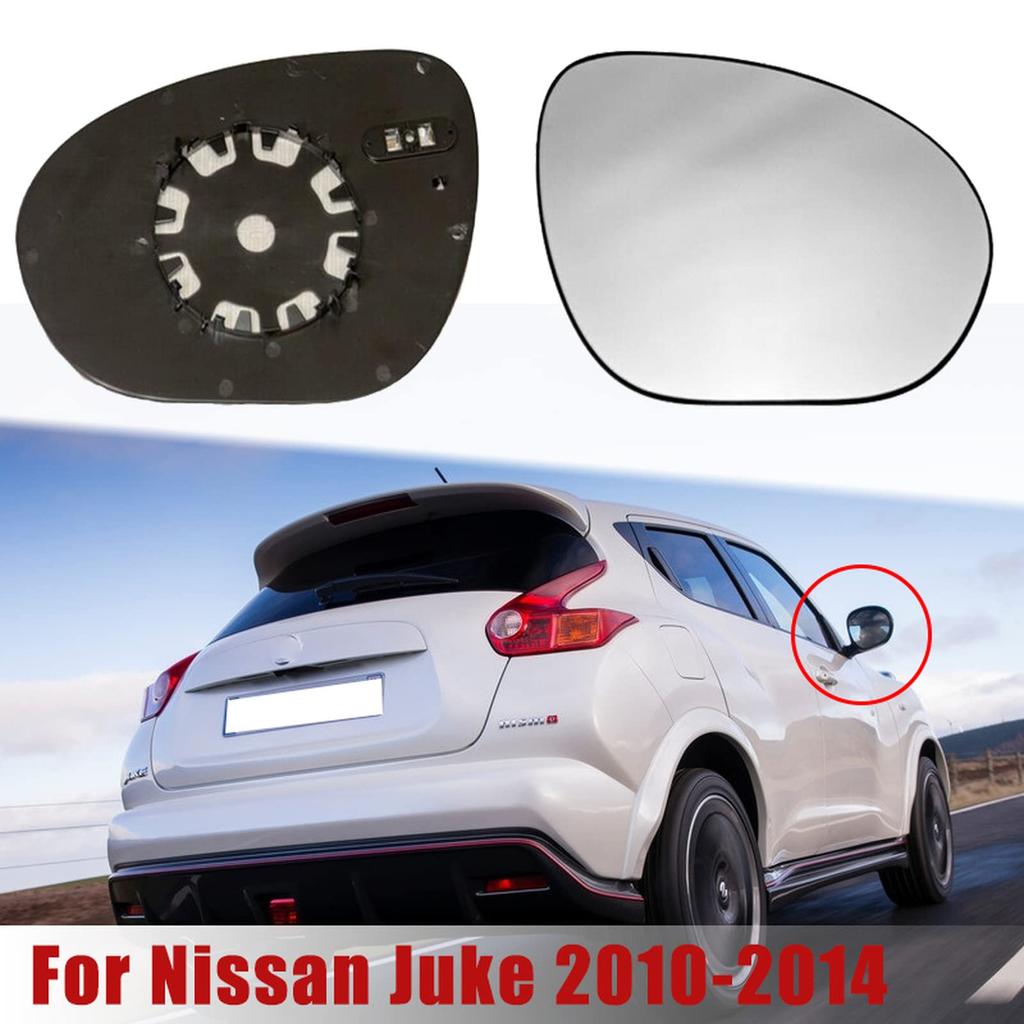 Auto Seitenspiegel Beheiztes Glaslinse, Geeignet für Nissan Juke 2010-2014 Links und Rechts Äußere Auto Rückspiegel Linse