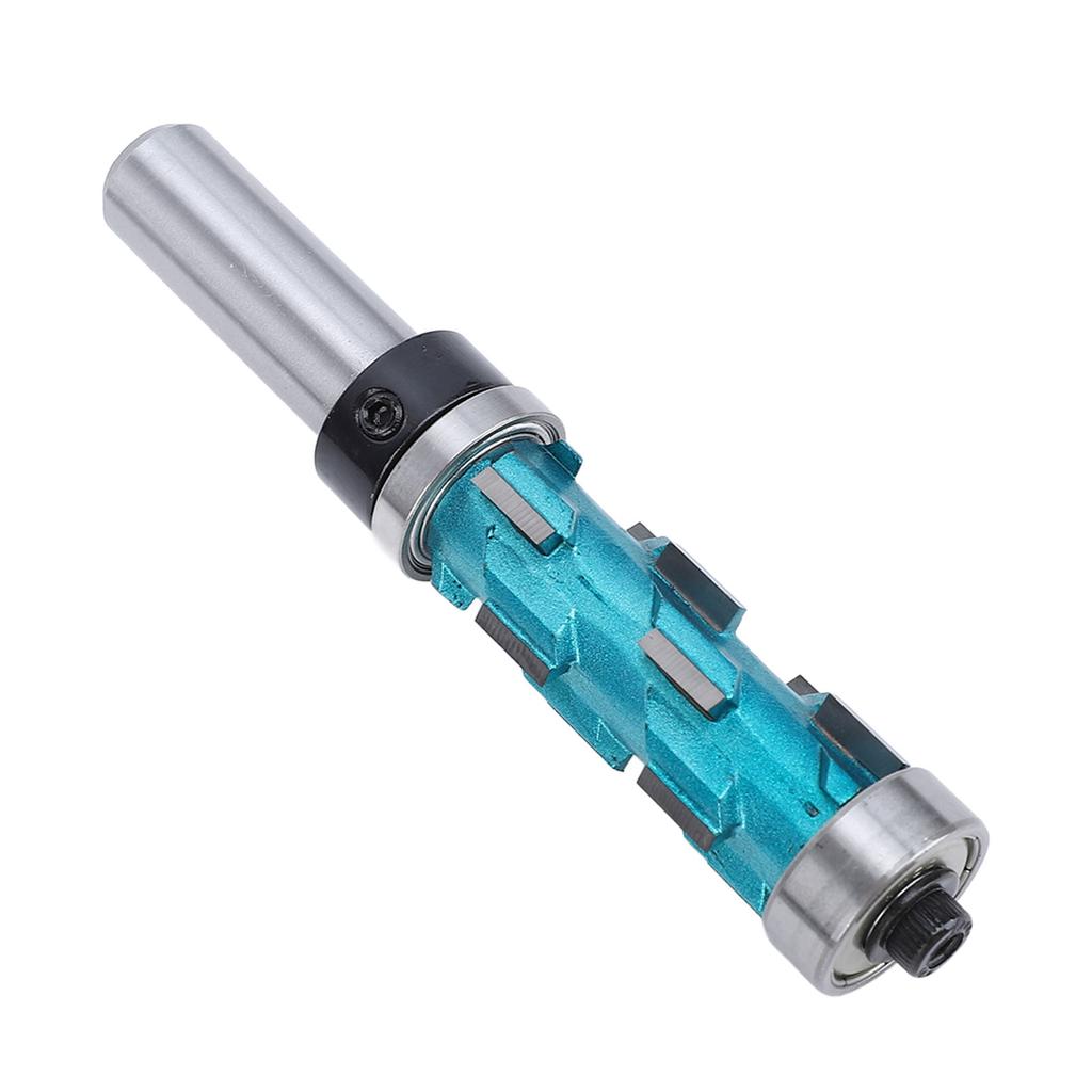 Flush Trim Router Bit 1/2 Shank Spiral Carbide Double Bearing Woodworking Trimming 3/4in Dia 1‑11/16