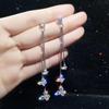 Modische Zirkonia Schmetterling Quaste Ohrringe Fee Kristall Strassstein Anhänger Ohrringe Party Schmuck Geschenk