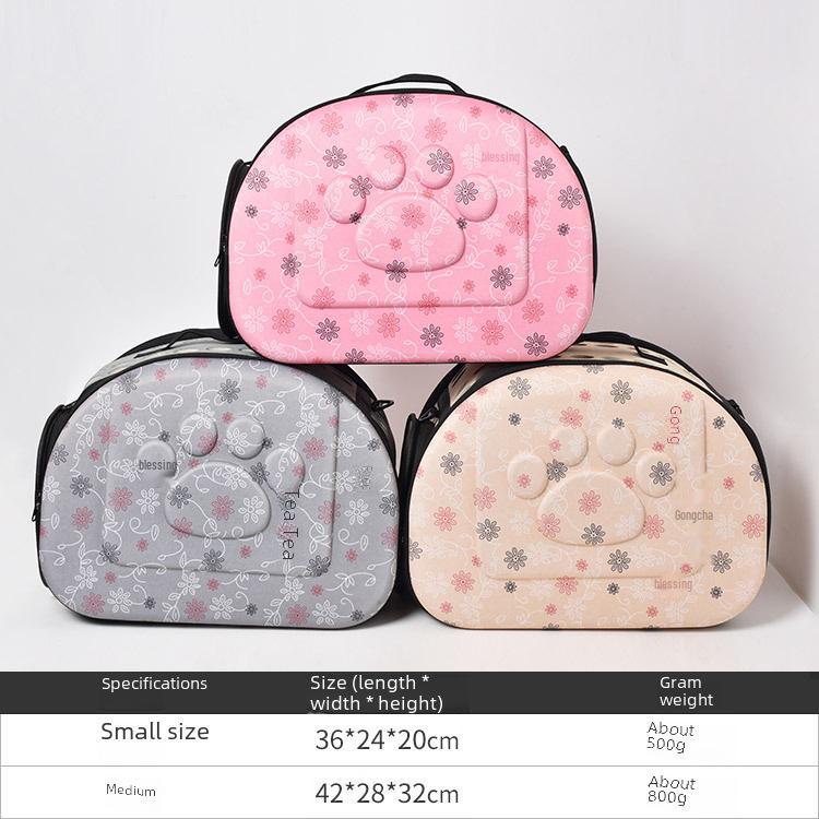 Foldable Crossbody Pet Carrier Bag: Large, Breathable, Fashionable for Cats and Dogs.