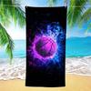 Stilvolles Galaxy Basketball Strandtuch Gemustert Sonnenschutz Und Winddicht Geeignet Für Schwimmbad Camping Reise Decke