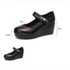 Round Toe Women's Shoes Casual Shoes Versatile Fashion High Heels Slope Heel Ladies Pumps Mujer Zapatos