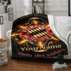 Bayern Munich Personalized Text Blanket Multi-purpose Customizable Blanket Soft Warm Cozy for Nap Bed Office Picnics Four Seasons Universal