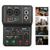 Usb Phantom Power Usb Mixer Alloy 2 Channel Audio Mixer Usb 48V Phantom Power Compact Sound Mixing Console Music Recording for Home Karaoke Internet