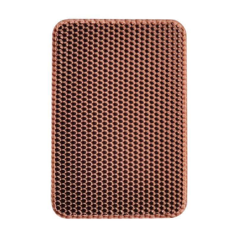 Anti-Splash Double-Layer EVA Cat Litter Mat - Foldable & Washable Sand Control Mat