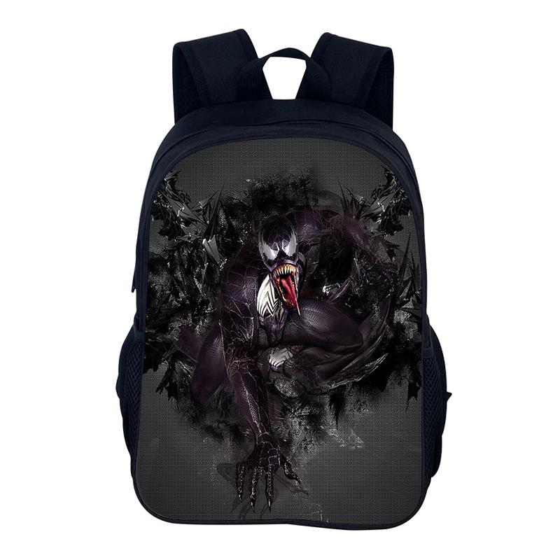 Venom School bag Superhero School Bag 40cm/15.7inch Backpack Zipper Backpack lightening Book Bags Computer Backpack