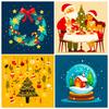 12 Happy Family Christmas Theme Material Paper Gift Wrapping Paper Cut Collage Hand Account Material