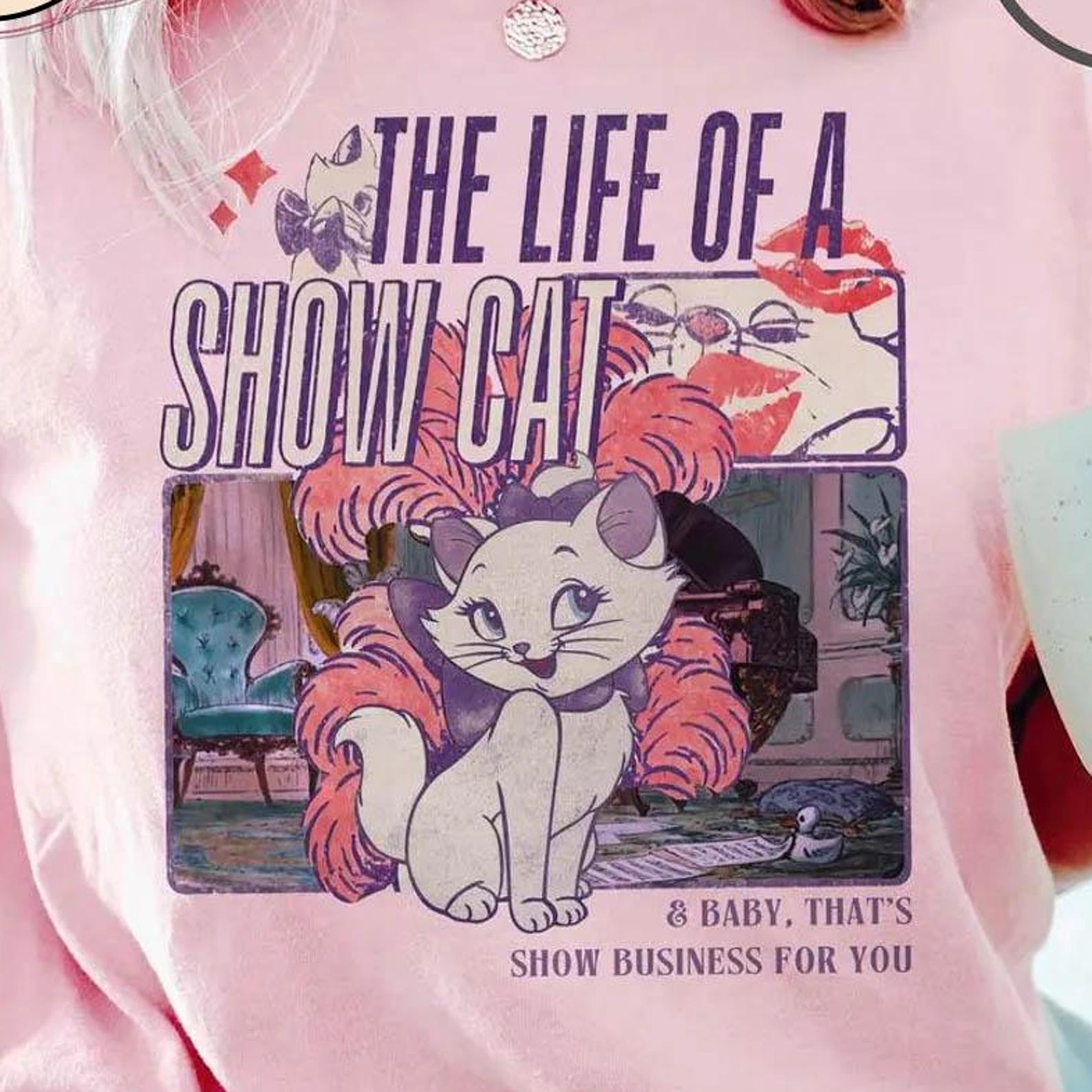 The Life of A ShowCat Comfort Colors Shirt, Custom Shirt, The Aristocats Marie Cat Shirt, Disney Marie Cat Shirt, Cat Lover, Disneyland S